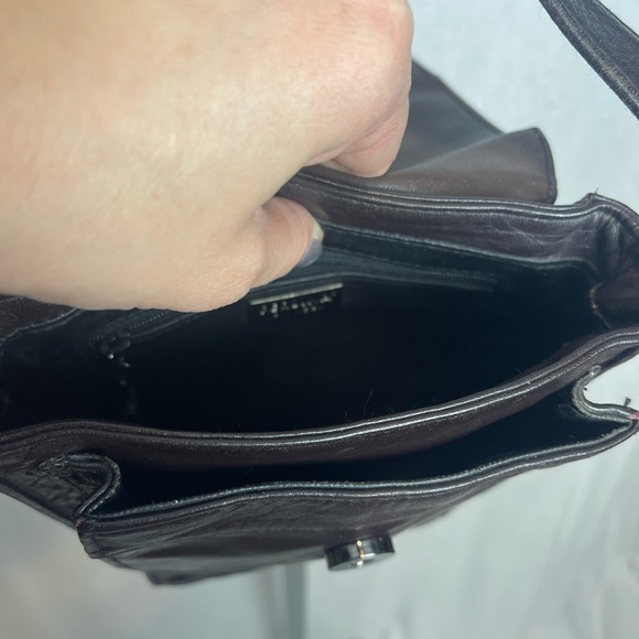 Vintage Perlina Brown Leather Crossbody Bag - Picture 7 of 8